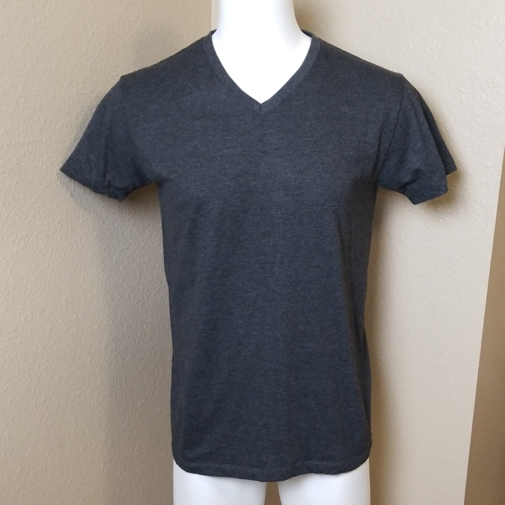 Fission Charcoal Gray V-Neck Tee Shirt